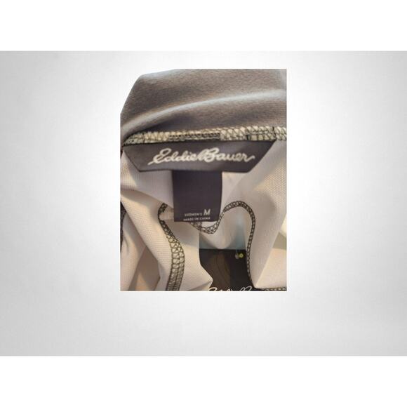 Eddie Bauer Womens Medium Stratify Rain Jacket Full Zip White NWT - Picture 3 of 9